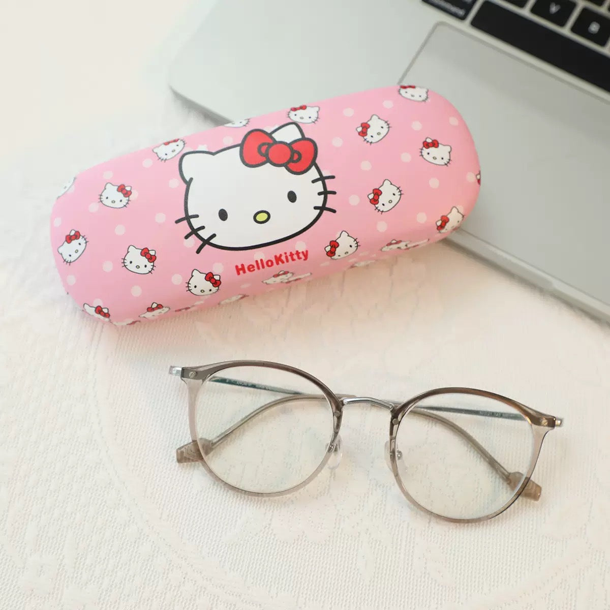 Cute PU Leather Cartoon Glasses Case Portable Prescription Eyewear Storage Box for Students