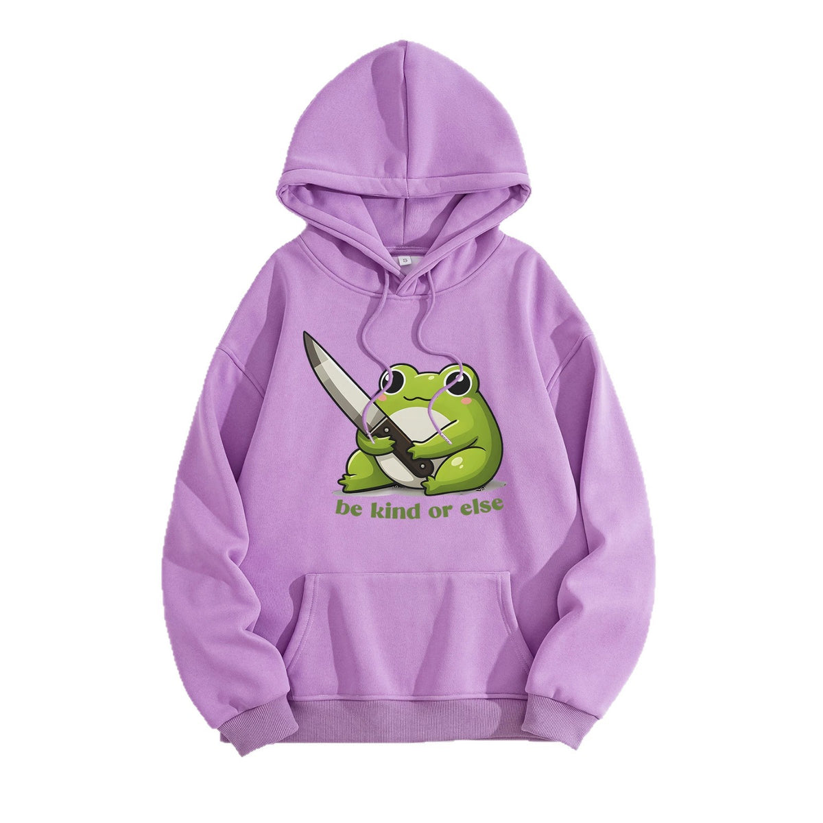 Cute frog print hoodie top