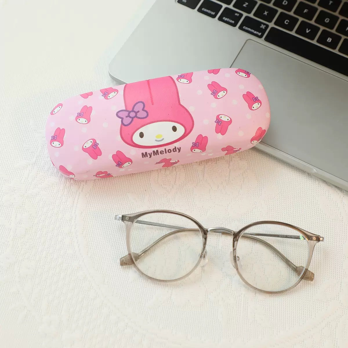 Cute PU Leather Cartoon Glasses Case Portable Prescription Eyewear Storage Box for Students