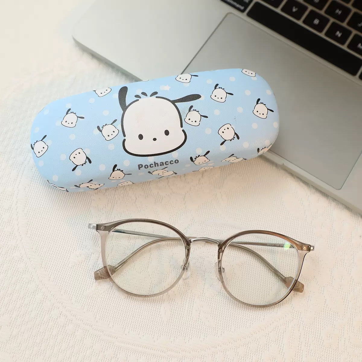 Cute PU Leather Cartoon Glasses Case Portable Prescription Eyewear Storage Box for Students