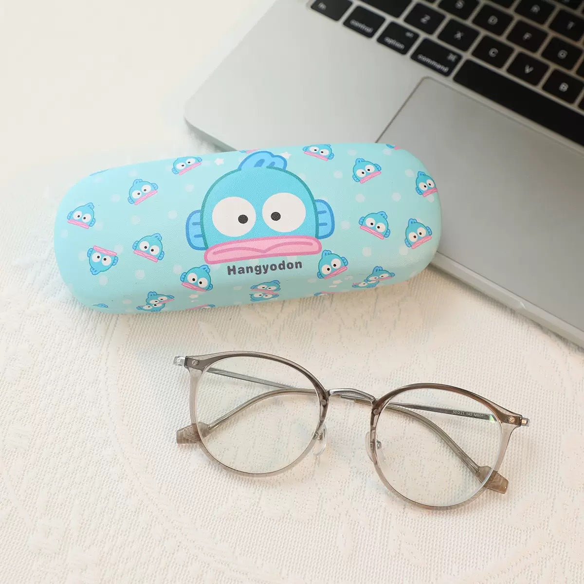 Cute PU Leather Cartoon Glasses Case Portable Prescription Eyewear Storage Box for Students