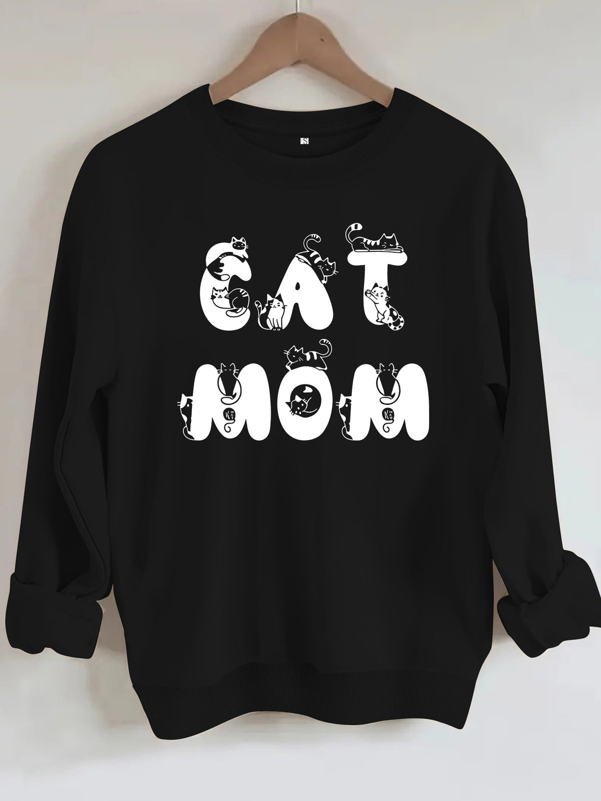 Cute cat printed hoodie