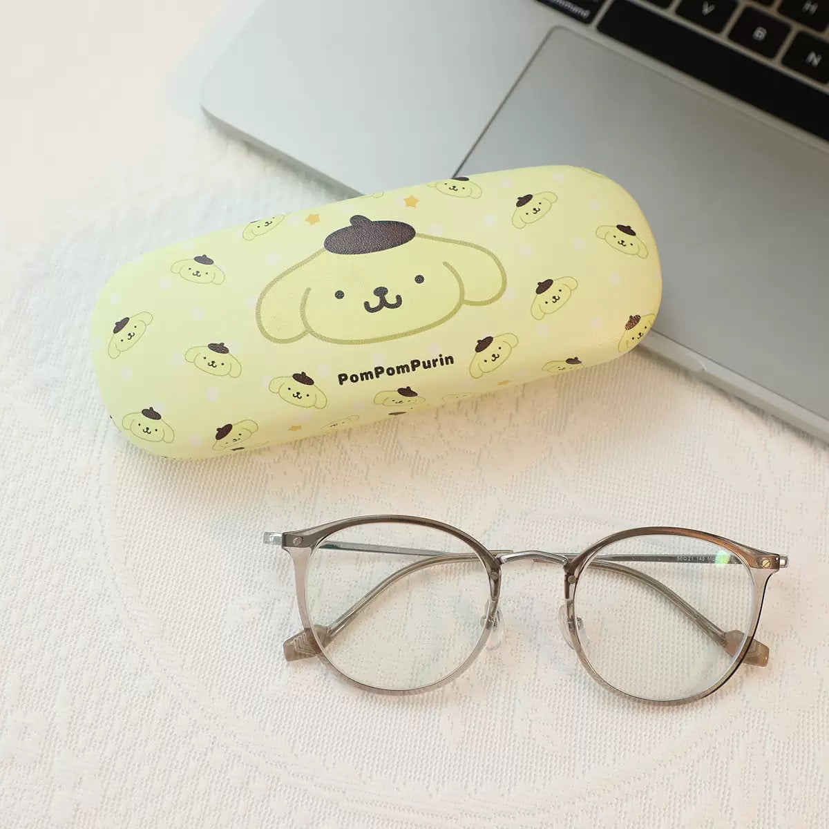 Cute PU Leather Cartoon Glasses Case Portable Prescription Eyewear Storage Box for Students