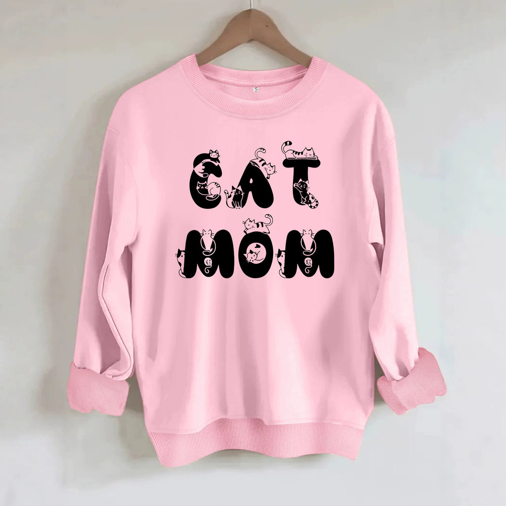 Cute cat printed hoodie