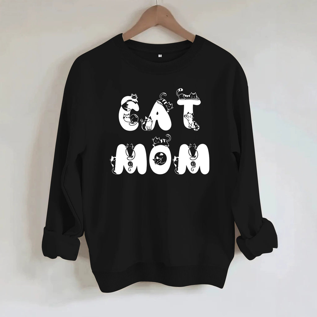 Cute cat printed hoodie