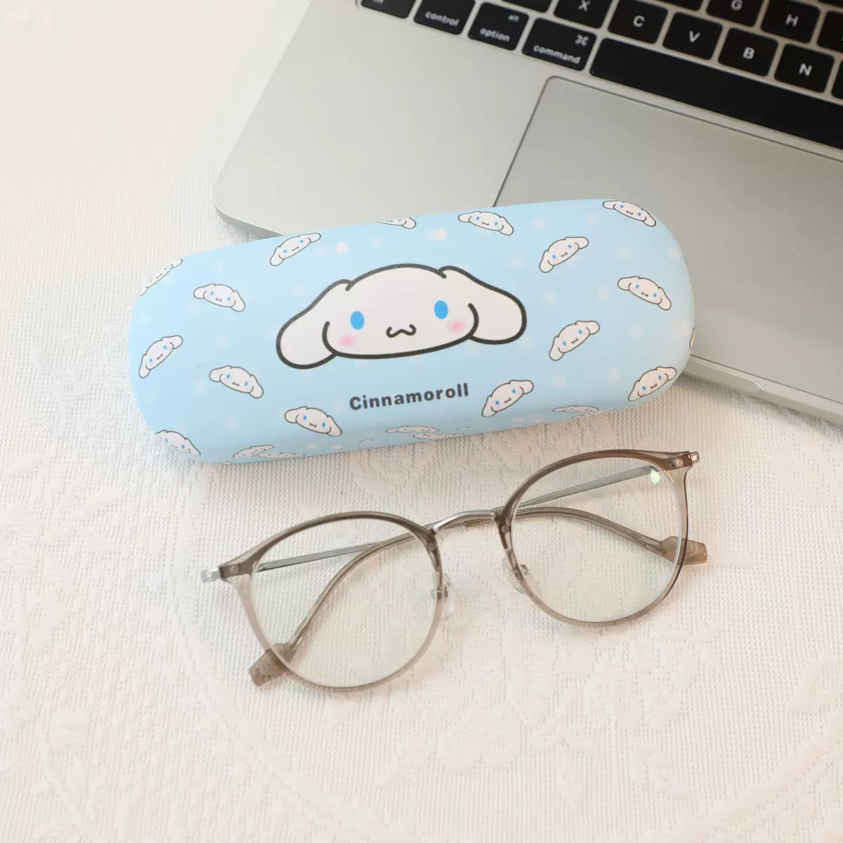 Cute PU Leather Cartoon Glasses Case Portable Prescription Eyewear Storage Box for Students